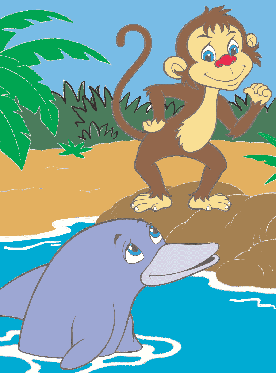 The monkey and the dolphin 1