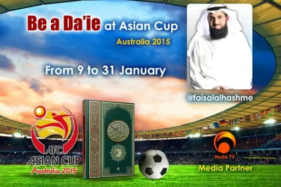 Huda TV covers Da’wah activities at the 2015 Asian Cup in Australia 7